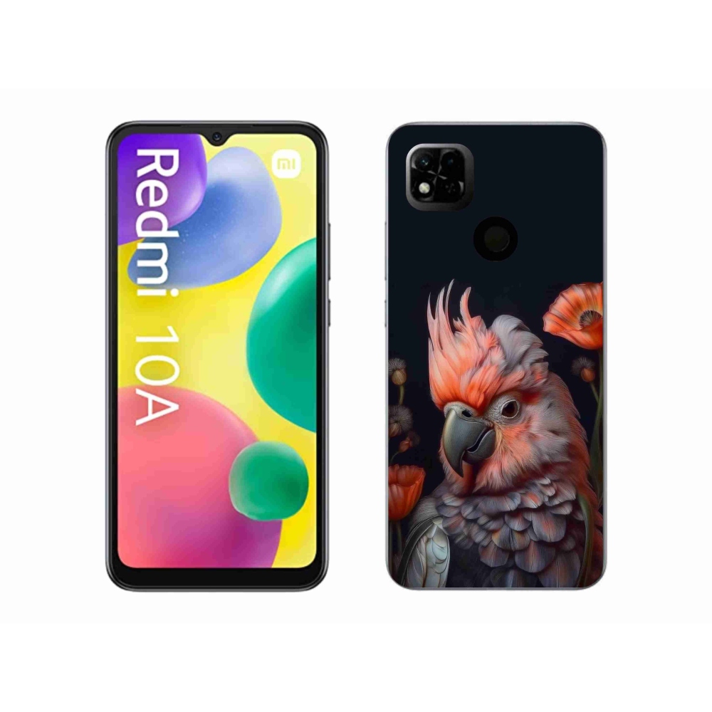 Gelový kryt mmCase na Xiaomi Redmi 10A - papoušek kakadu v barvách