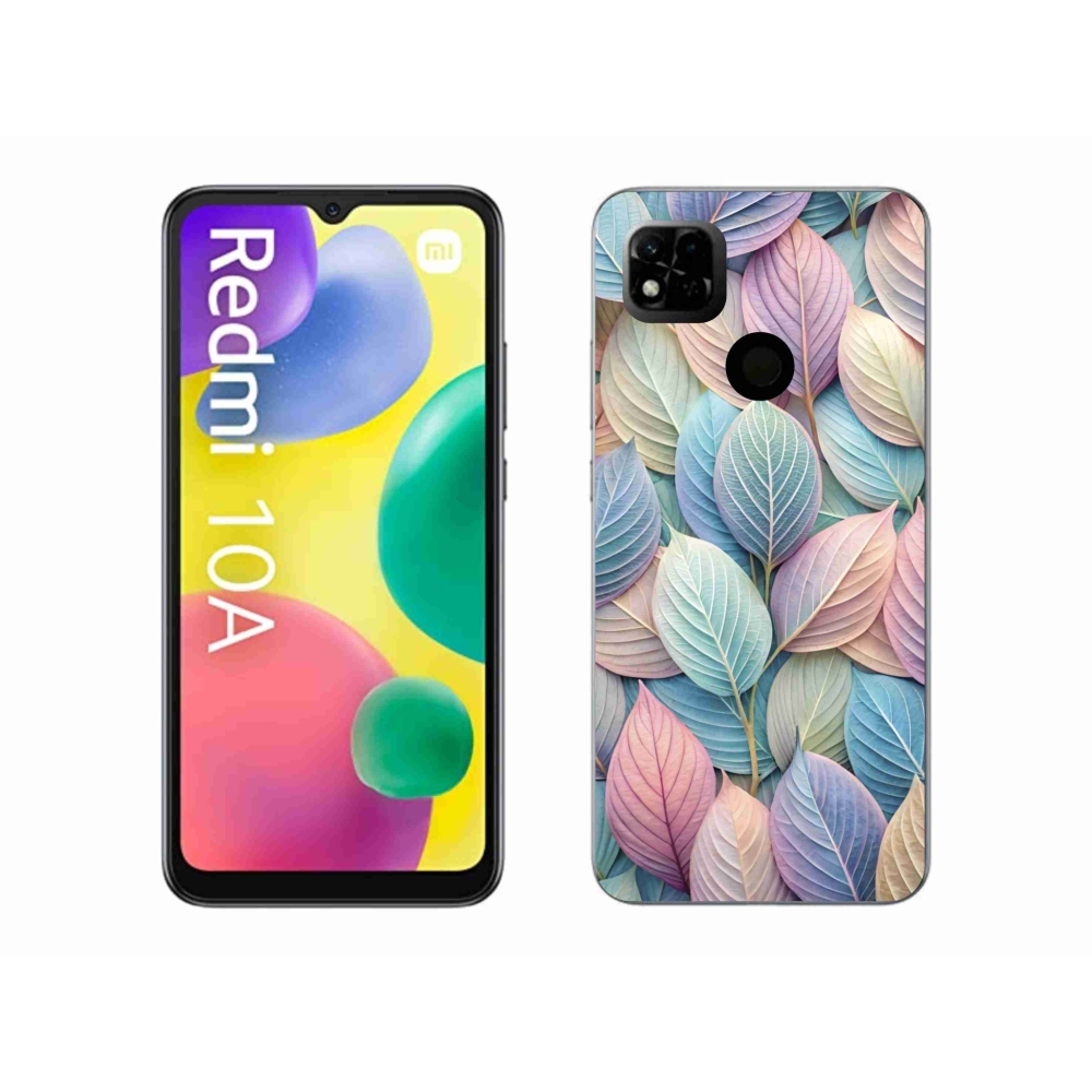 Gelový kryt mmCase na Xiaomi Redmi 10A - pastelové listy