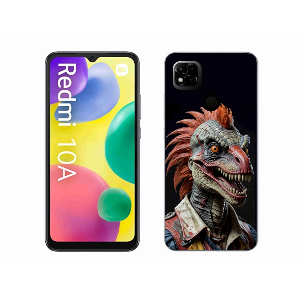 Gelový kryt mmCase na Xiaomi Redmi 10A - punk dinosaurus