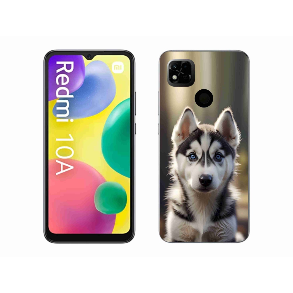 Gelový kryt mmCase na Xiaomi Redmi 10A - roztomilý sibiřský husky