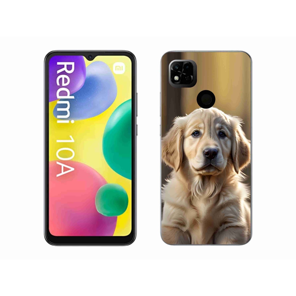 Gelový kryt mmCase na Xiaomi Redmi 10A - roztomilý zlatý retrívr