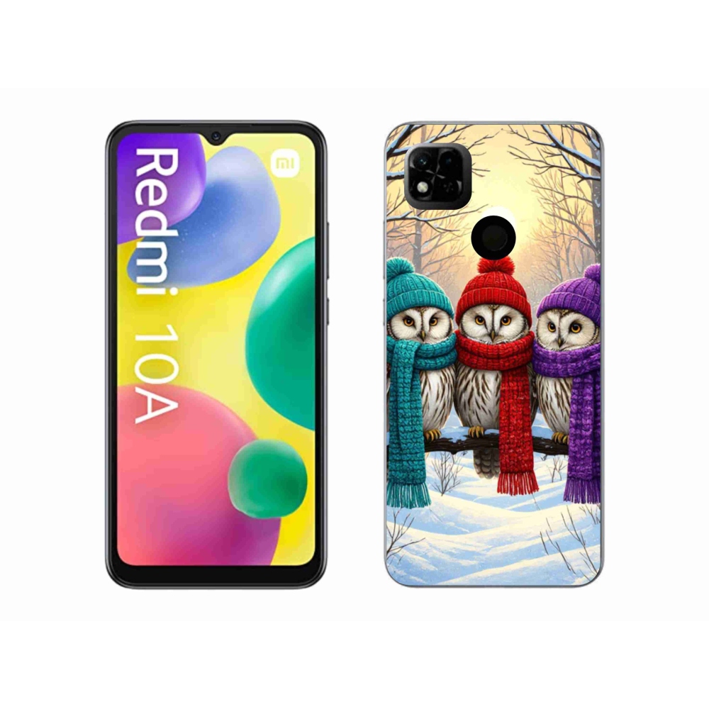 Gelový kryt mmCase na Xiaomi Redmi 10A - soví přátelé