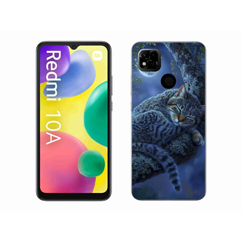 Gelový kryt mmCase na Xiaomi Redmi 10A - spící kočka