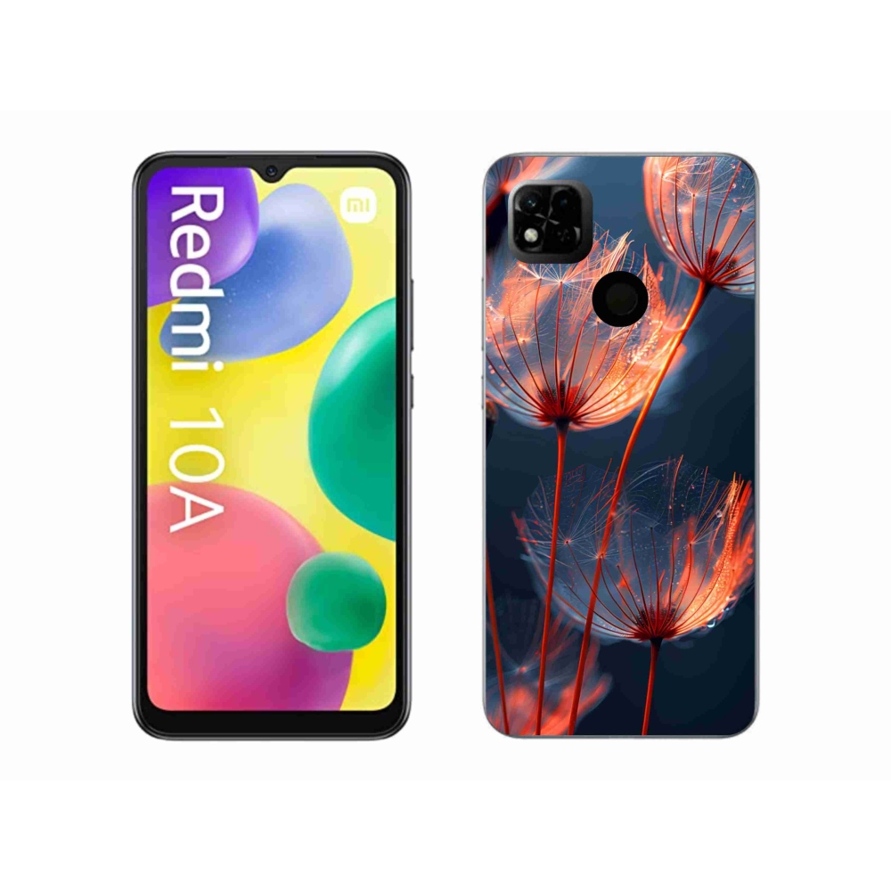 Gelový kryt mmCase na Xiaomi Redmi 10A - světélkující chmýří