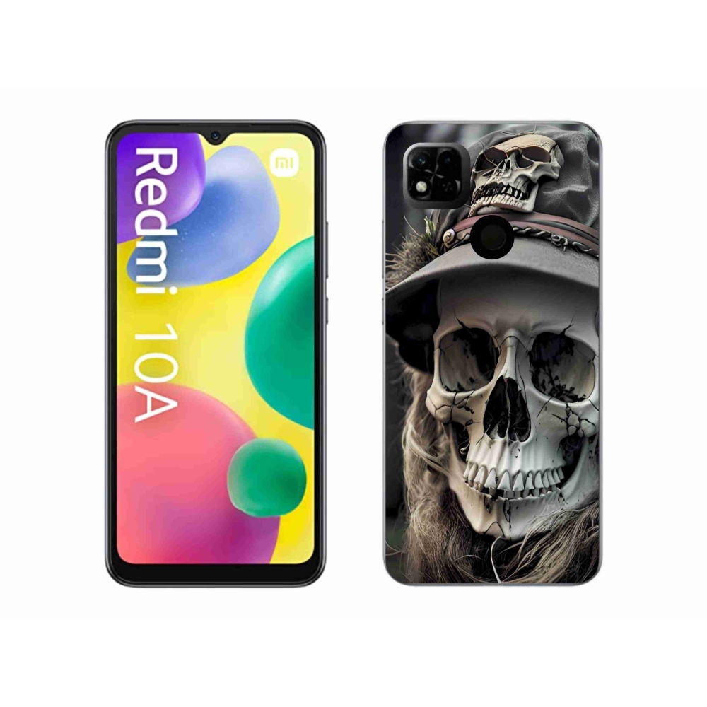 Gelový kryt mmCase na Xiaomi Redmi 10A - temná lebka