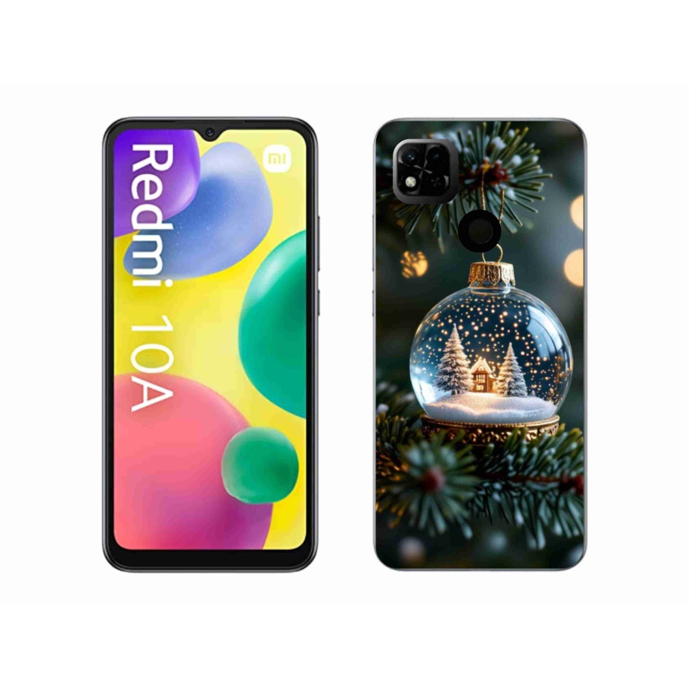 Gelový kryt mmCase na Xiaomi Redmi 10A - vánoční koule 2