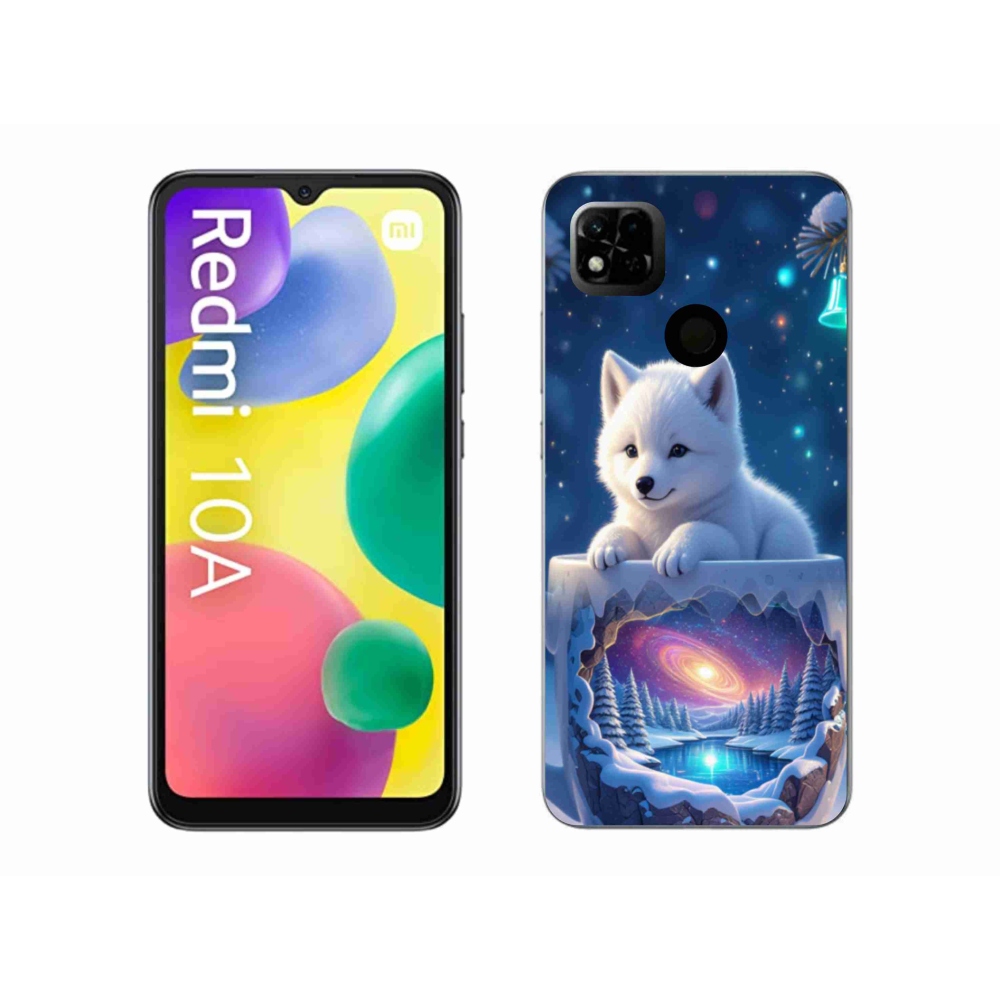 Gelový kryt mmCase na Xiaomi Redmi 10A - vánoční štěně