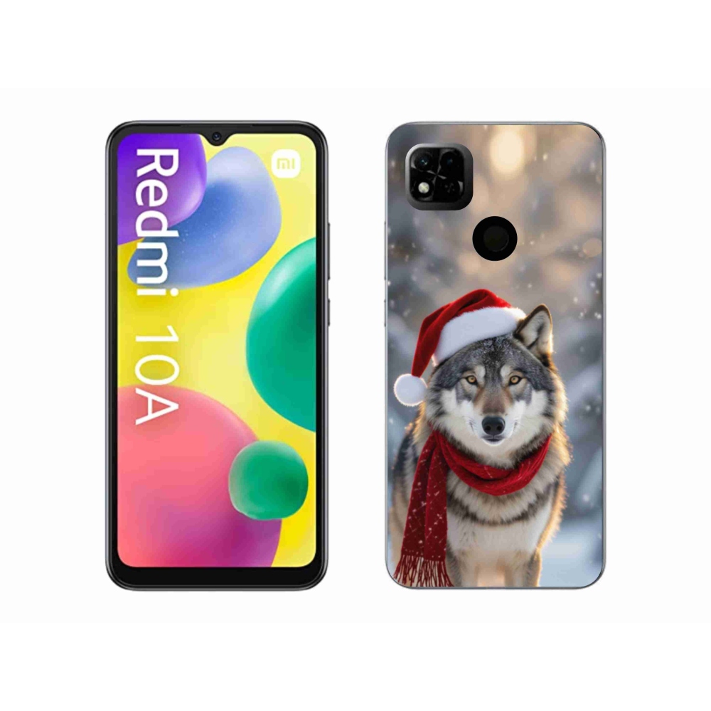 Gelový kryt mmCase na Xiaomi Redmi 10A - vánoční vlk