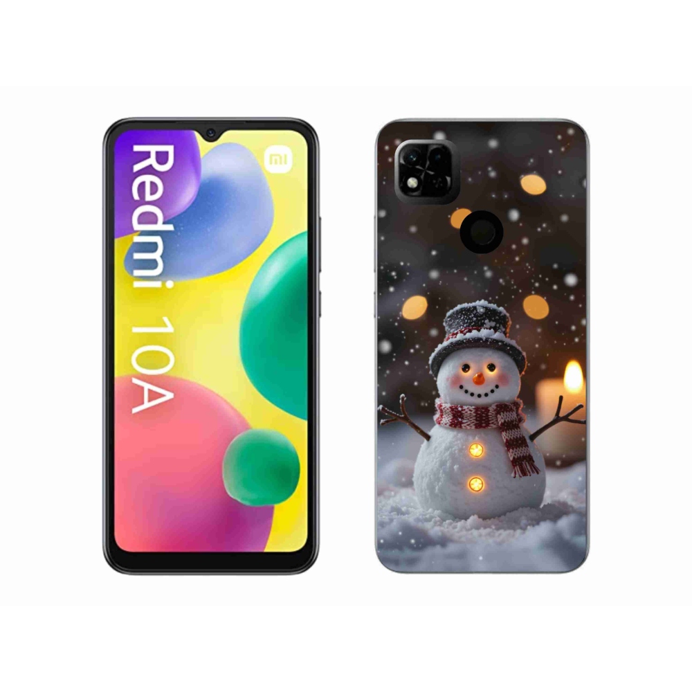 Gelový kryt mmCase na Xiaomi Redmi 10A - veselý sněhulák