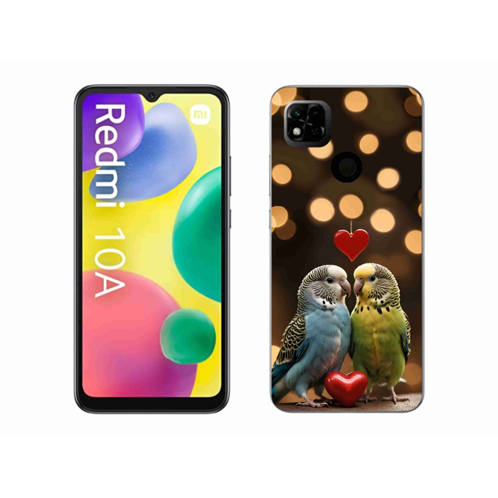 Gelový kryt mmCase na Xiaomi Redmi 10A - zamilovaní papoušci