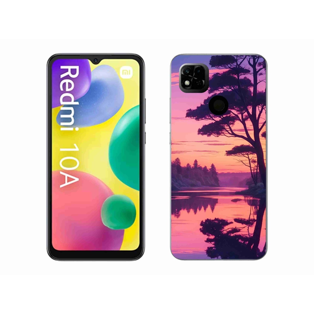 Gelový kryt mmCase na Xiaomi Redmi 10A - západ slunce nad jezerem