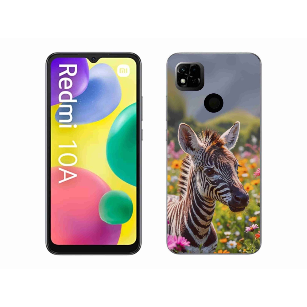 Gelový kryt mmCase na Xiaomi Redmi 10A - zebra na louce