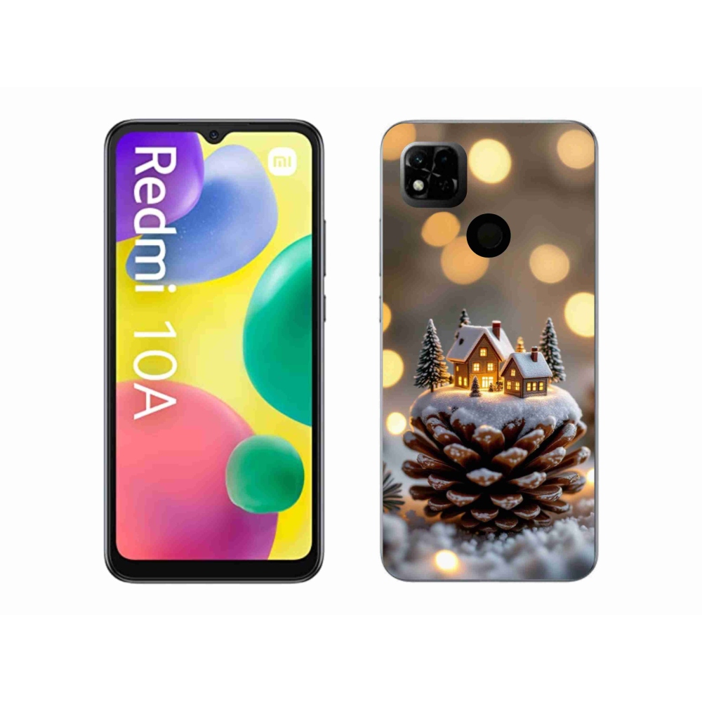 Gelový kryt mmCase na Xiaomi Redmi 10A - zimní vesnička