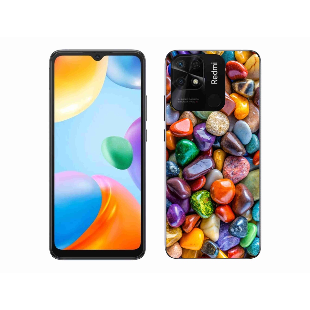 Gelový kryt mmCase na Xiaomi Redmi 10C - barevné kamínky