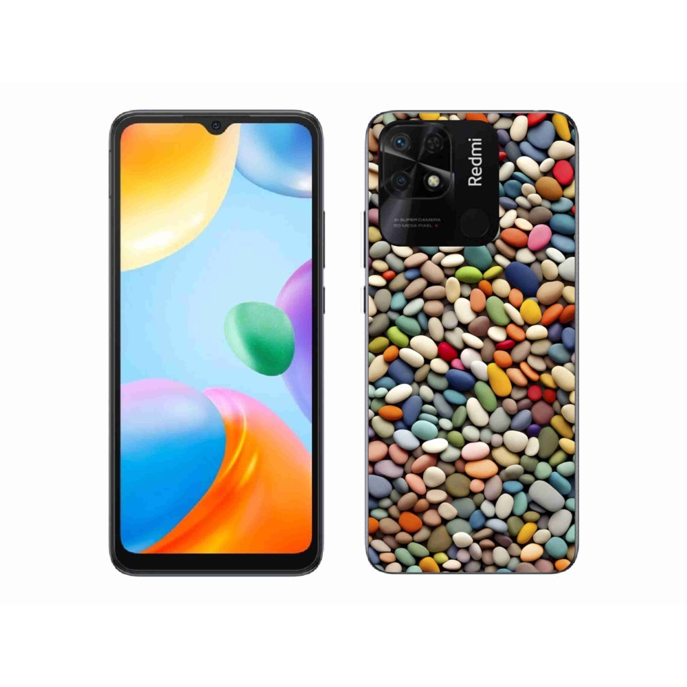 Gelový kryt mmCase na Xiaomi Redmi 10C - barevné kamínky 2