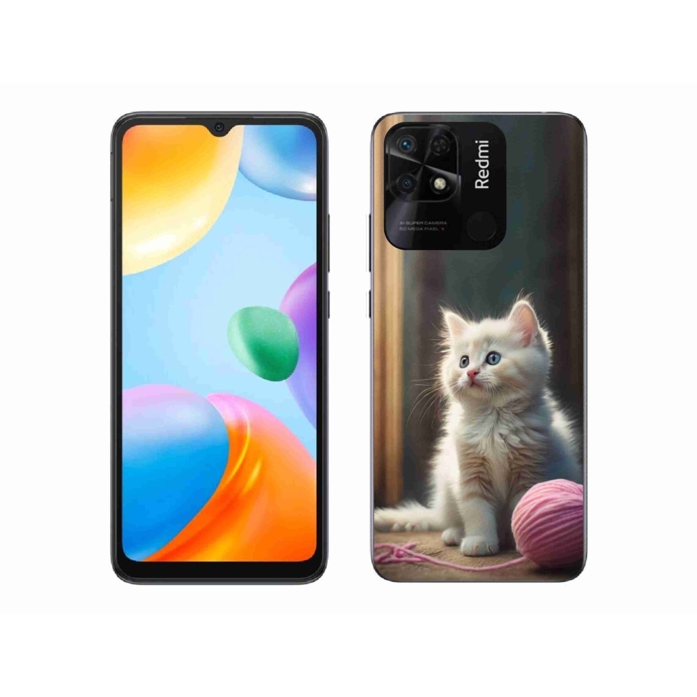 Gelový kryt mmCase na Xiaomi Redmi 10C - bílé kotě 2