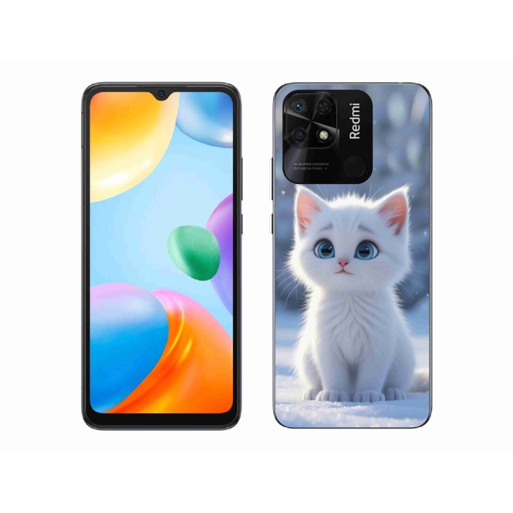 Gelový kryt mmCase na Xiaomi Redmi 10C - bílé kotě 3