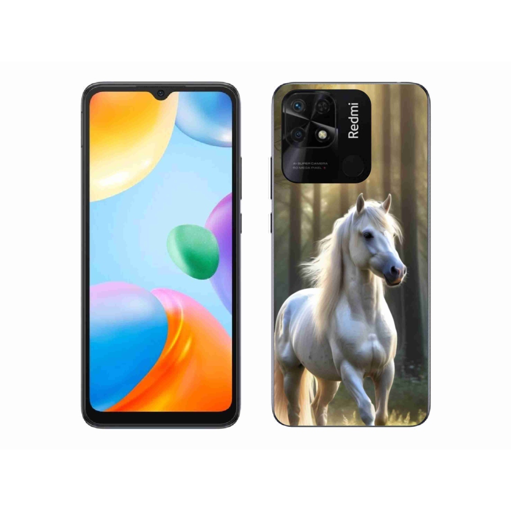 Gelový kryt mmCase na Xiaomi Redmi 10C - bílý kůň 3