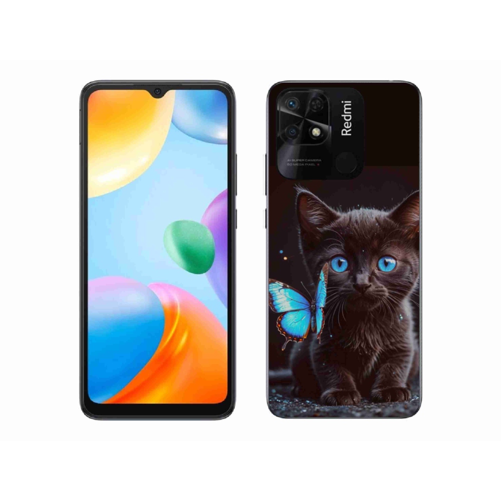 Gelový kryt mmCase na Xiaomi Redmi 10C - černé kotě 3