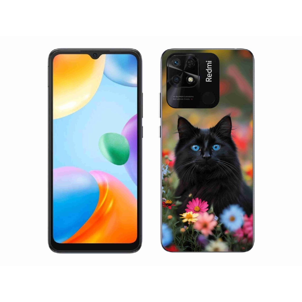 Gelový kryt mmCase na Xiaomi Redmi 10C - černé kotě 4
