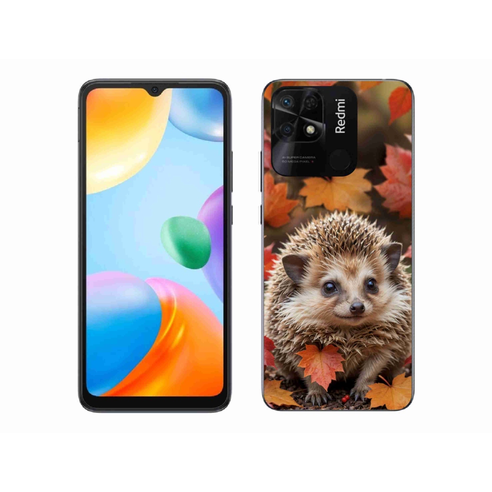 Gelový kryt mmCase na Xiaomi Redmi 10C - ježek v listí