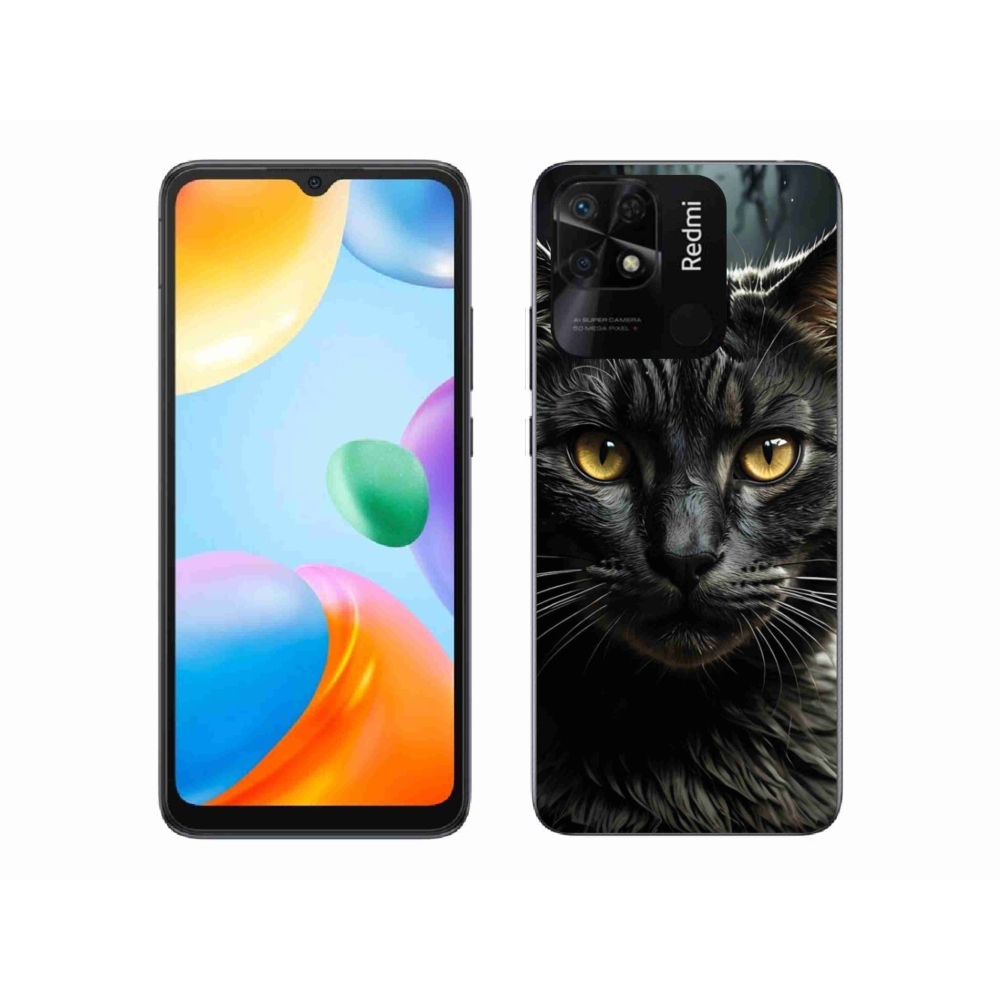 Gelový kryt mmCase na Xiaomi Redmi 10C - kočičí pohled 3