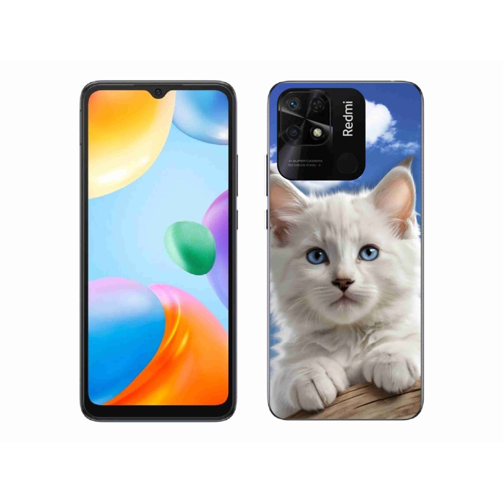 Gelový kryt mmCase na Xiaomi Redmi 10C - kotě a oblaka
