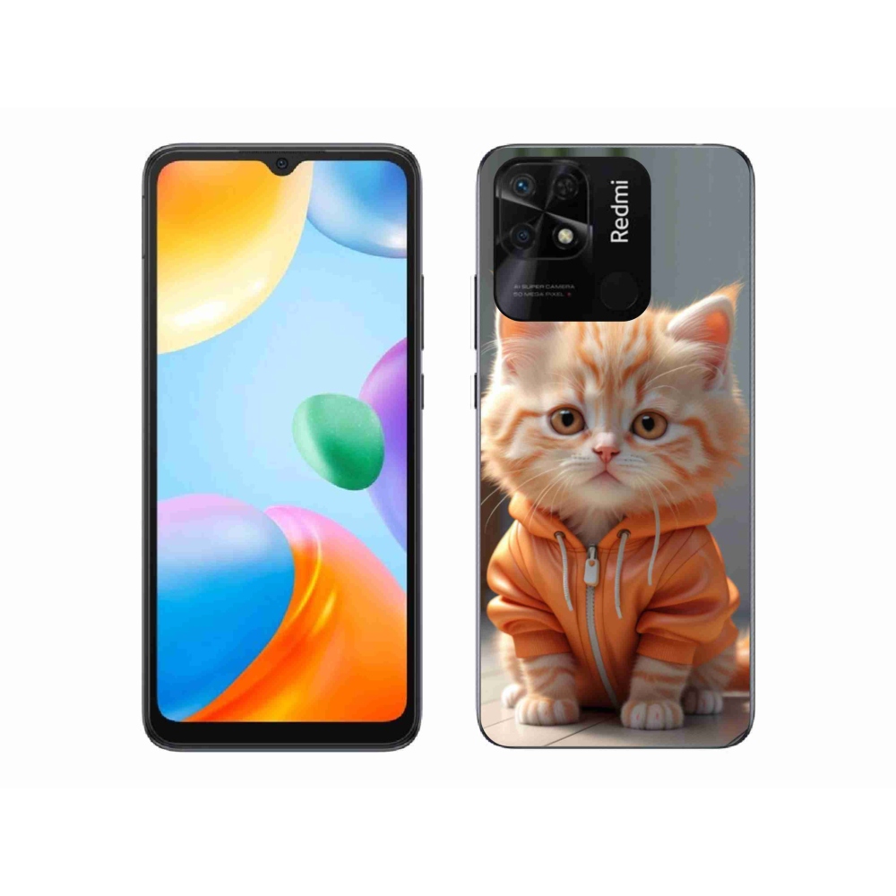 Gelový kryt mmCase na Xiaomi Redmi 10C - kotě v mikině