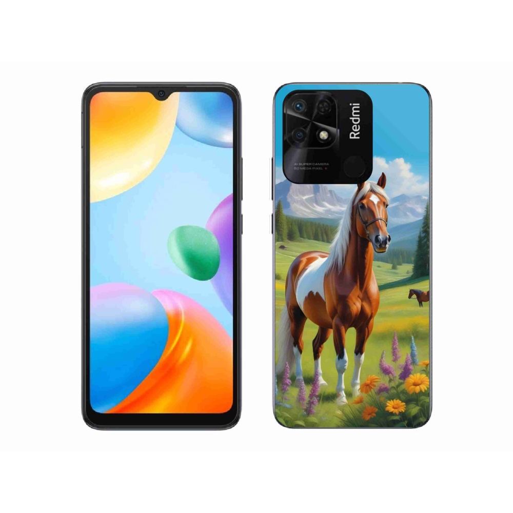 Gelový kryt mmCase na Xiaomi Redmi 10C - kůň na louce