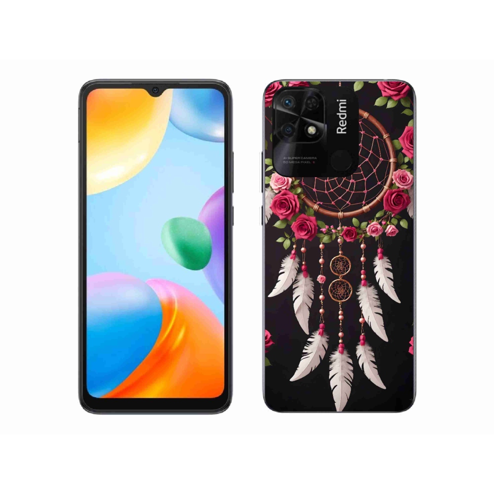 Gelový kryt mmCase na Xiaomi Redmi 10C - lapač snů s růžemi