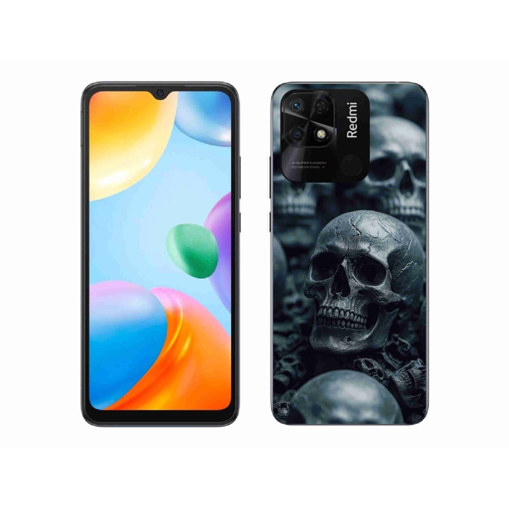Gelový kryt mmCase na Xiaomi Redmi 10C - lebka 2