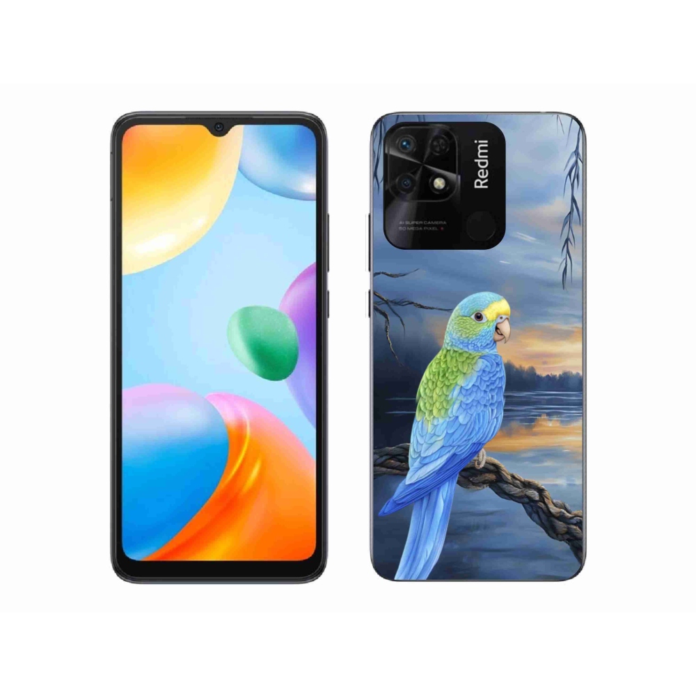Gelový kryt mmCase na Xiaomi Redmi 10C - modrý papoušek