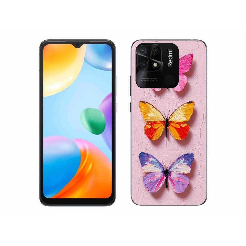 Gelový kryt mmCase na Xiaomi Redmi 10C - motýlí trojice