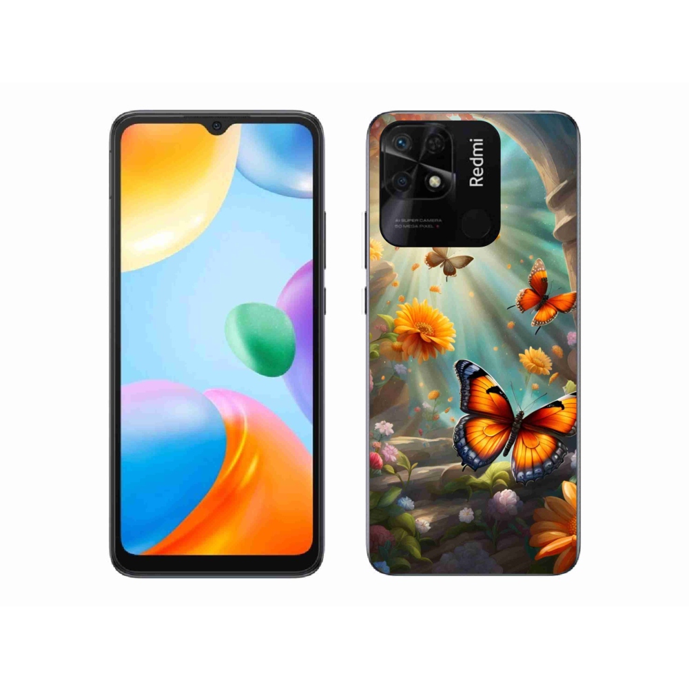 Gelový kryt mmCase na Xiaomi Redmi 10C - motýlí zahrada 2