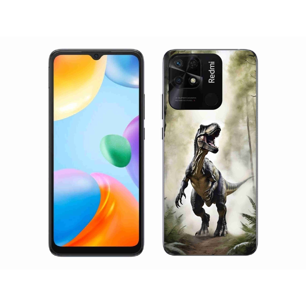 Gelový kryt mmCase na Xiaomi Redmi 10C - naštvaný T-Rex