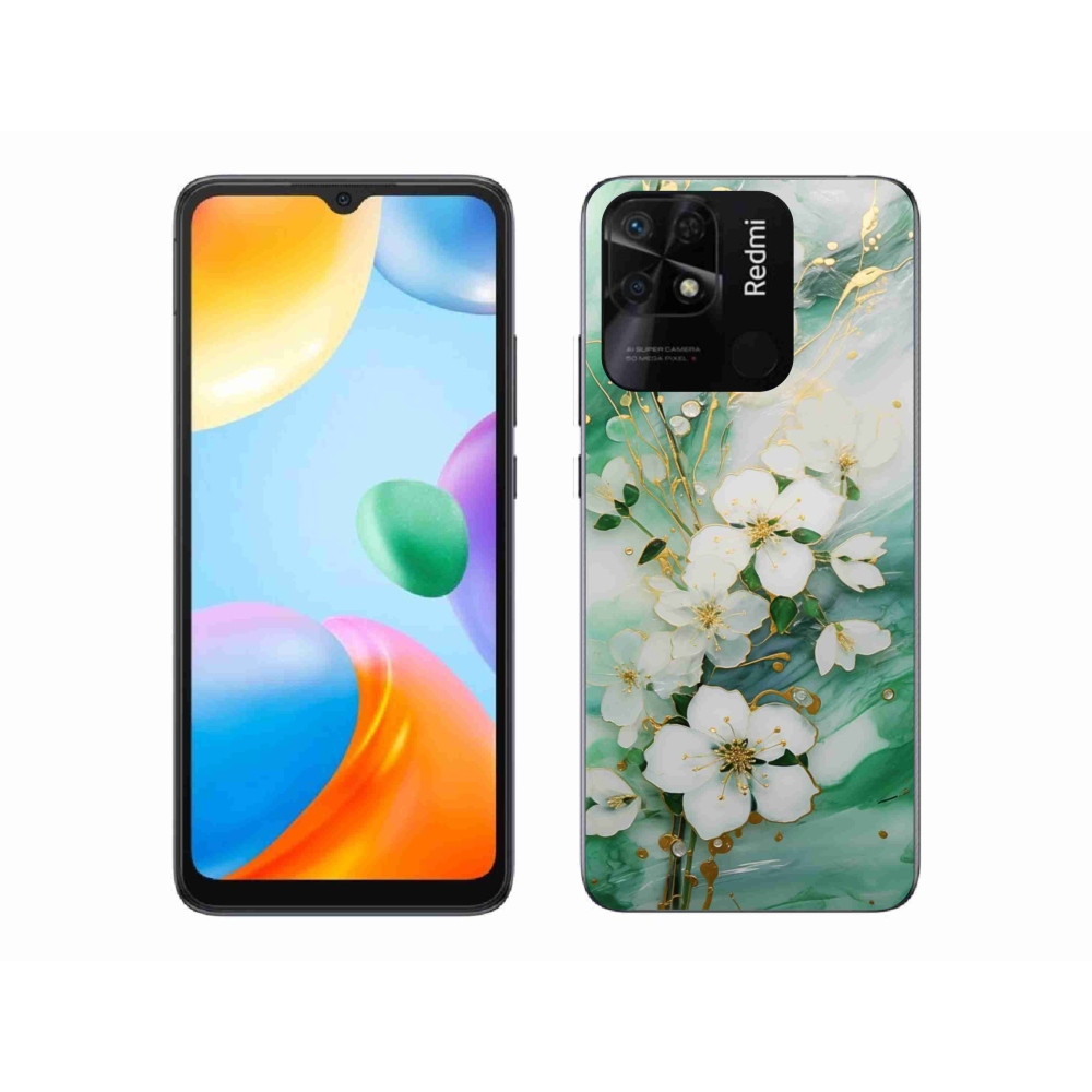 Gelový kryt mmCase na Xiaomi Redmi 10C - něžné květy