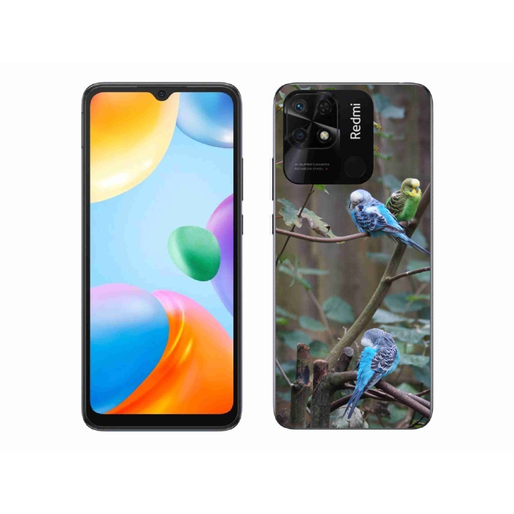 Gelový kryt mmCase na Xiaomi Redmi 10C - papoušci na větvi