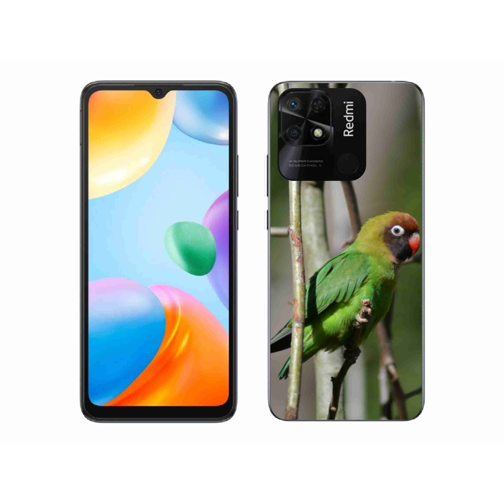 Gelový kryt mmCase na Xiaomi Redmi 10C - papoušek agapornis