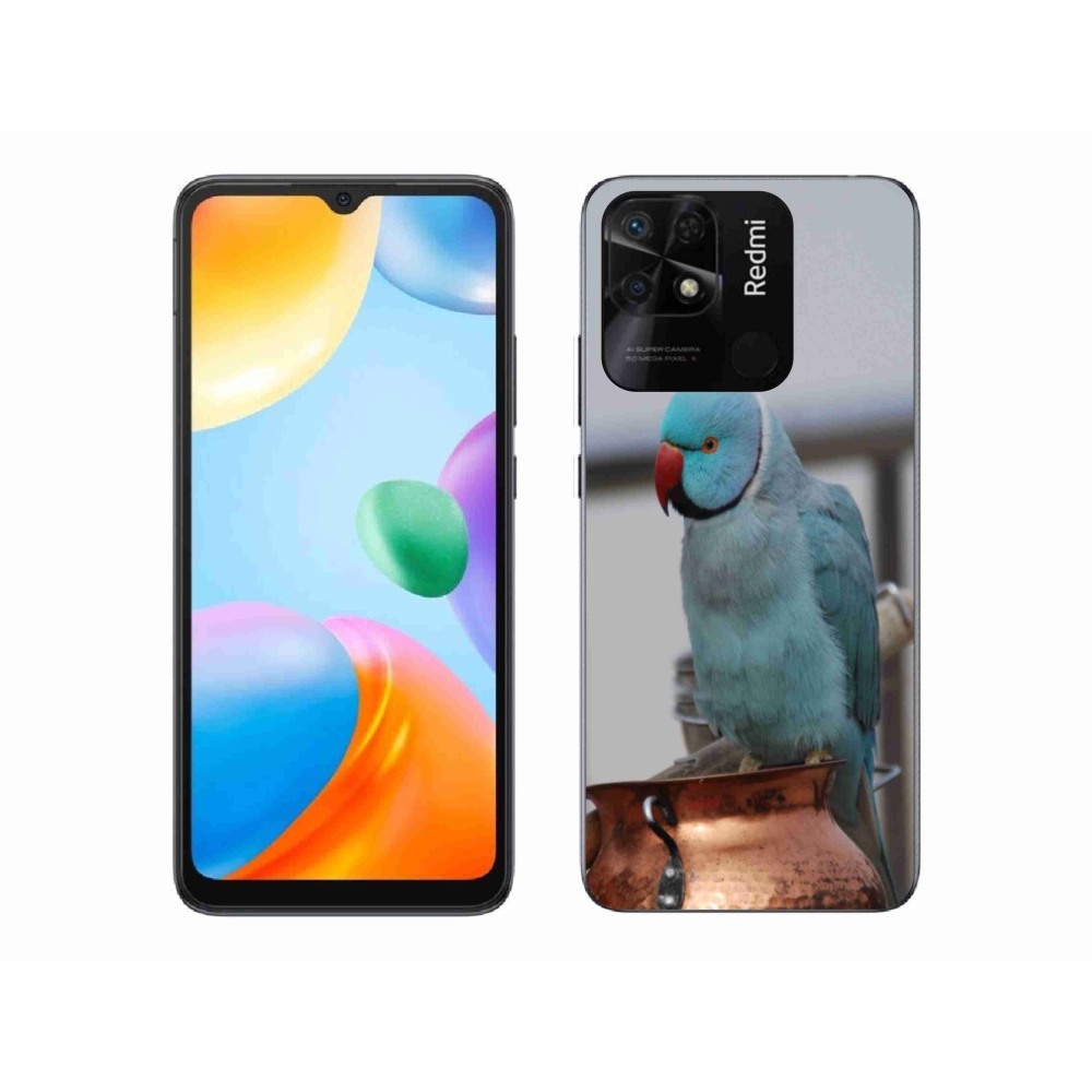 Gelový kryt mmCase na Xiaomi Redmi 10C - papoušek alexandr modrý