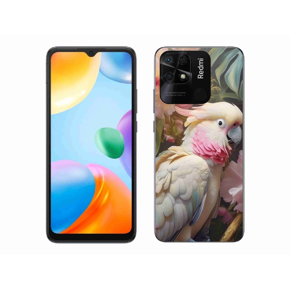 Gelový kryt mmCase na Xiaomi Redmi 10C - papoušek kakadu růžový 2