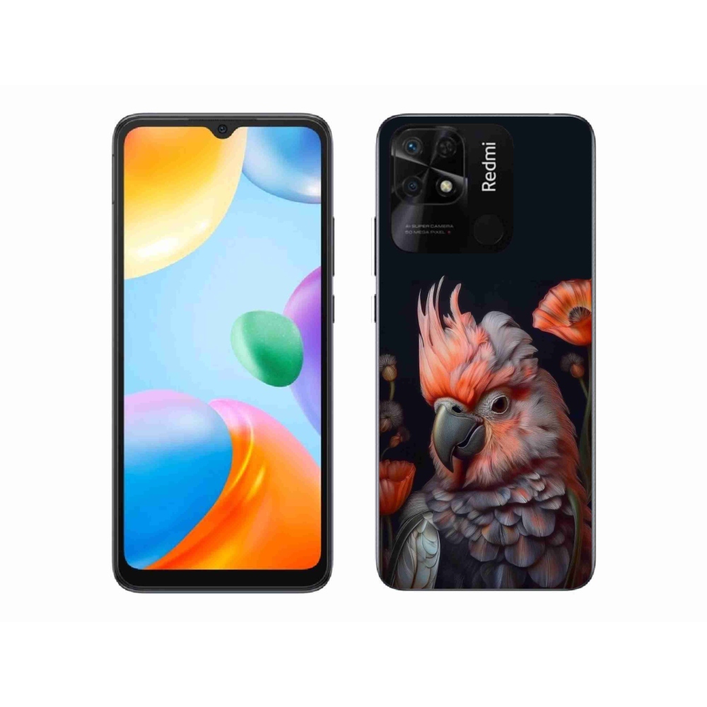 Gelový kryt mmCase na Xiaomi Redmi 10C - papoušek kakadu v barvách