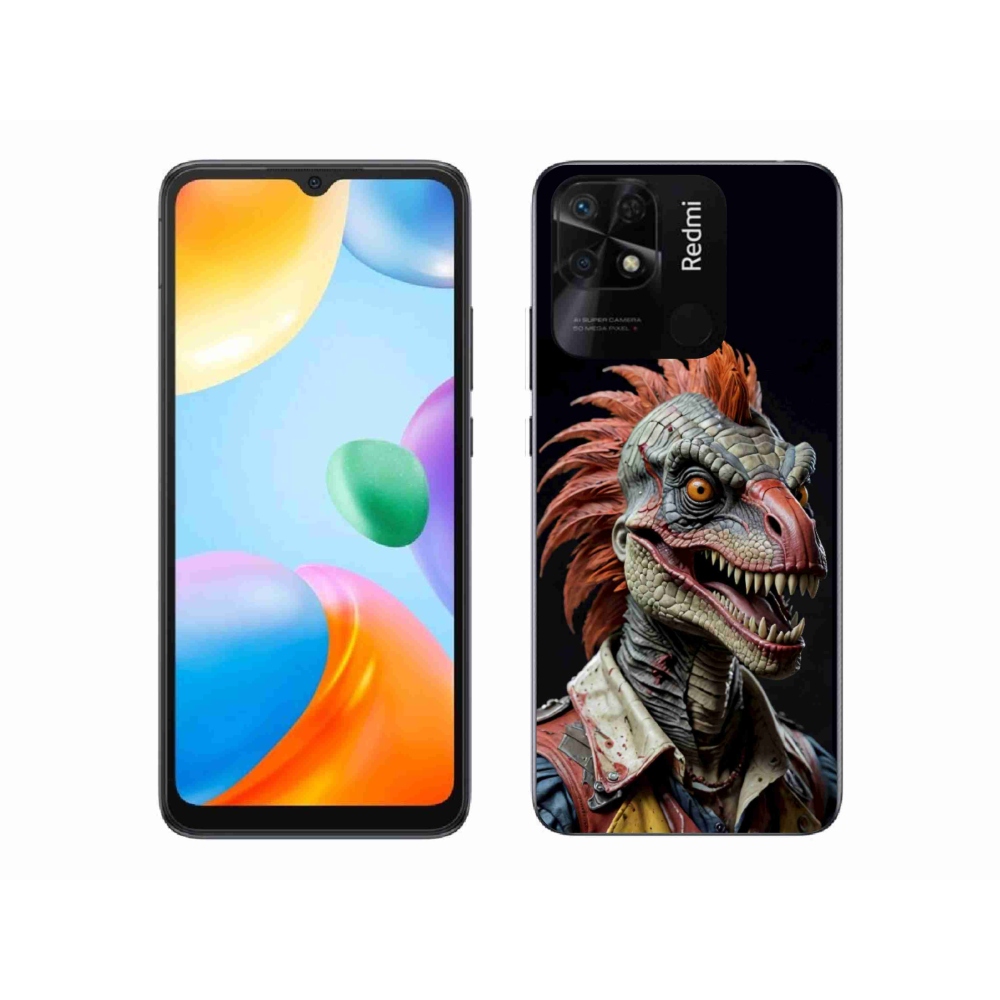 Gelový kryt mmCase na Xiaomi Redmi 10C - punk dinosaurus