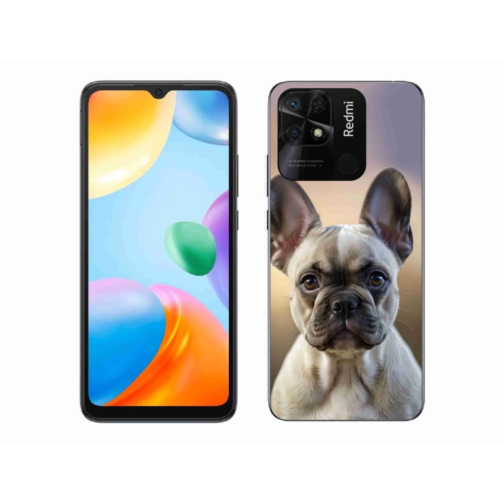 Gelový kryt mmCase na Xiaomi Redmi 10C - roztomilý francouzský buldoček