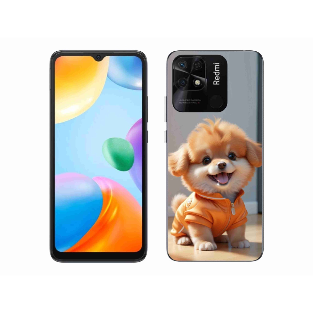 Gelový kryt mmCase na Xiaomi Redmi 10C - roztomilý pomeranian v mikině