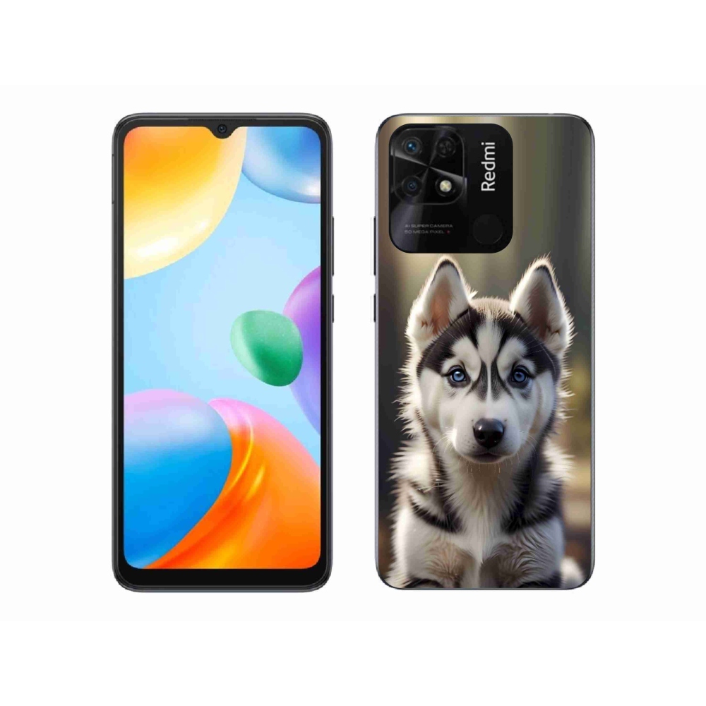 Gelový kryt mmCase na Xiaomi Redmi 10C - roztomilý sibiřský husky
