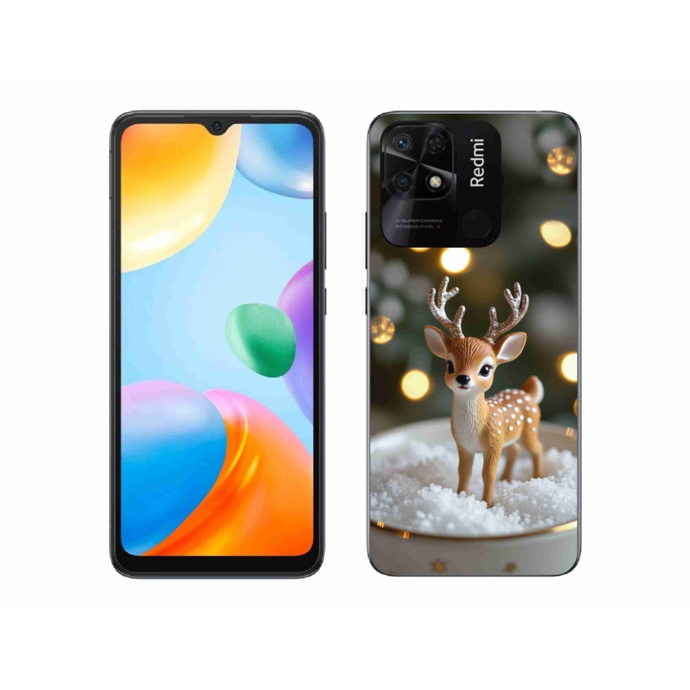 Gelový kryt mmCase na Xiaomi Redmi 10C - roztomilý vánoční jelen