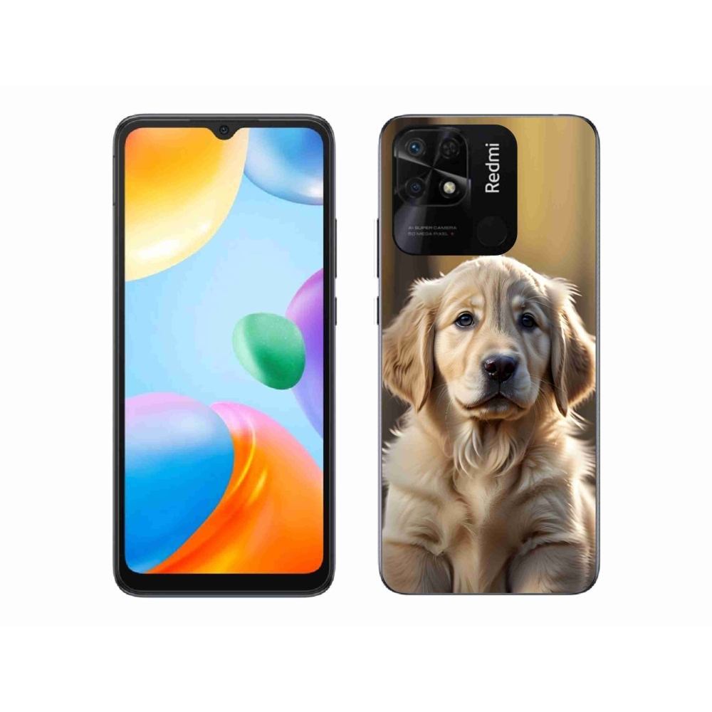 Gelový kryt mmCase na Xiaomi Redmi 10C - roztomilý zlatý retrívr