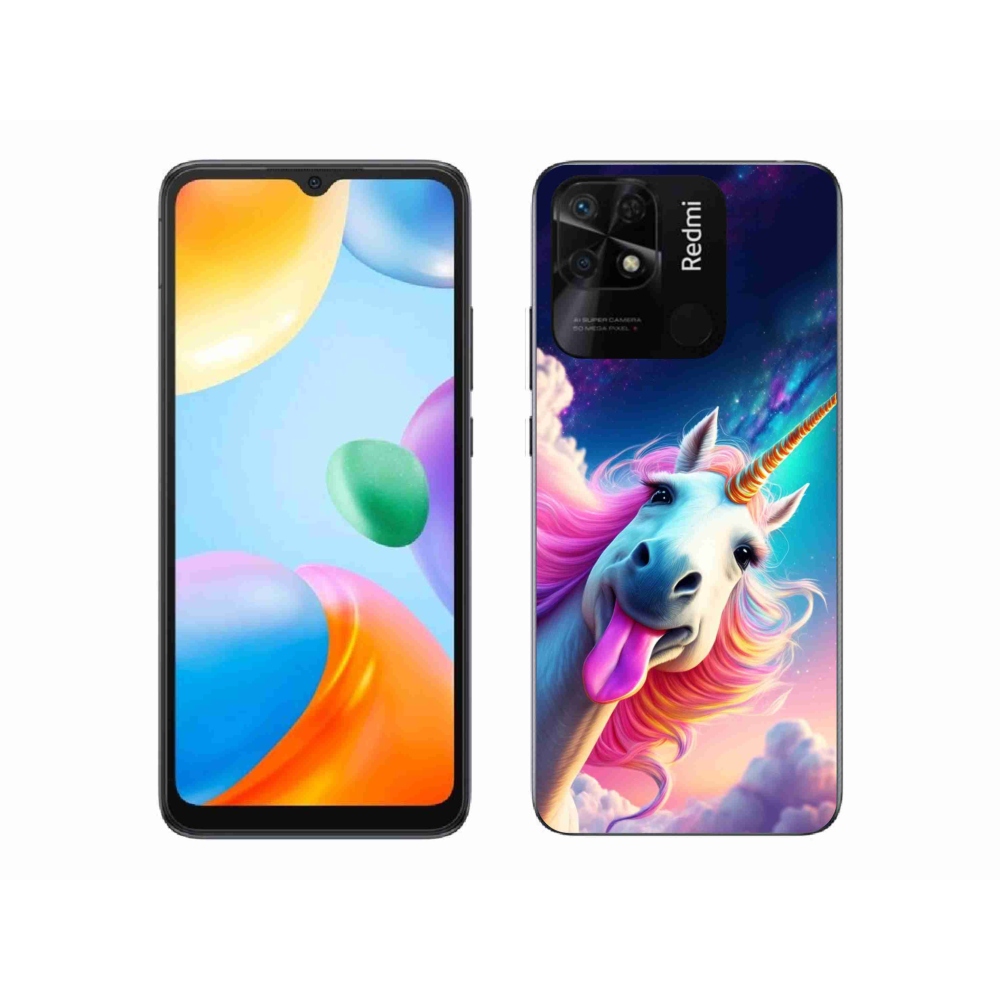Gelový kryt mmCase na Xiaomi Redmi 10C - šílený jednorožec