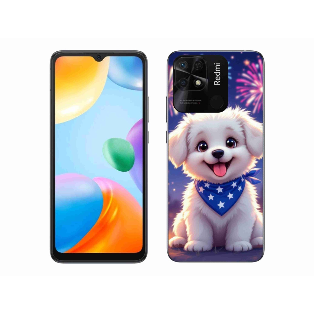 Gelový kryt mmCase na Xiaomi Redmi 10C - slavnostní štěně
