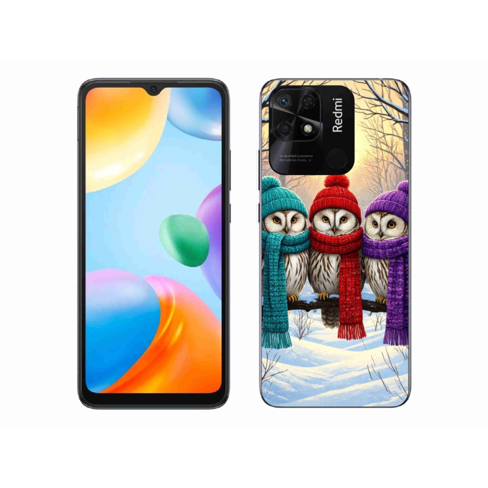 Gelový kryt mmCase na Xiaomi Redmi 10C - soví přátelé